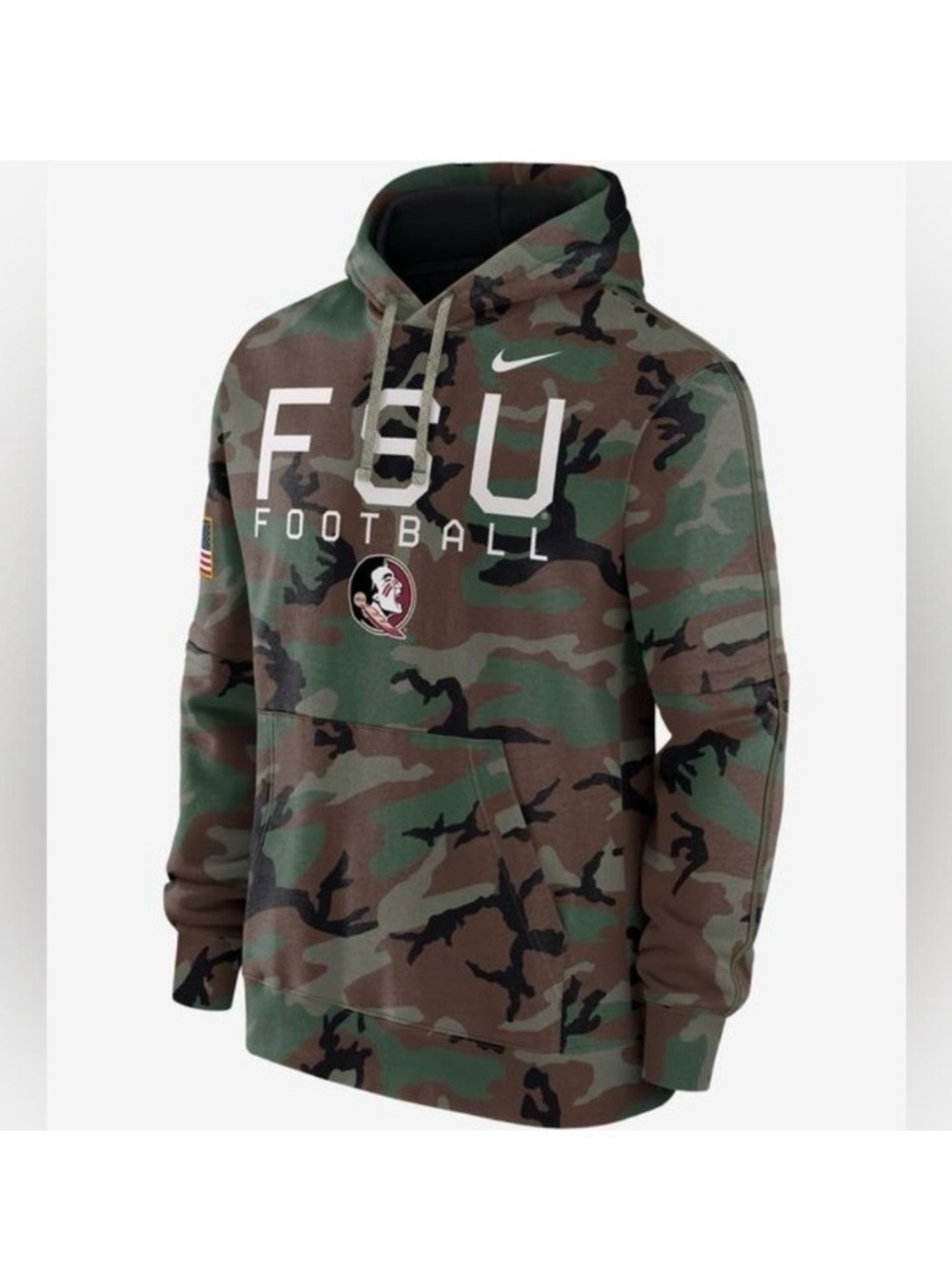FLORIDA STATE Seminoles FSU NIKE Military Appreciation Camo Hoodie Men Sz L NWOT
